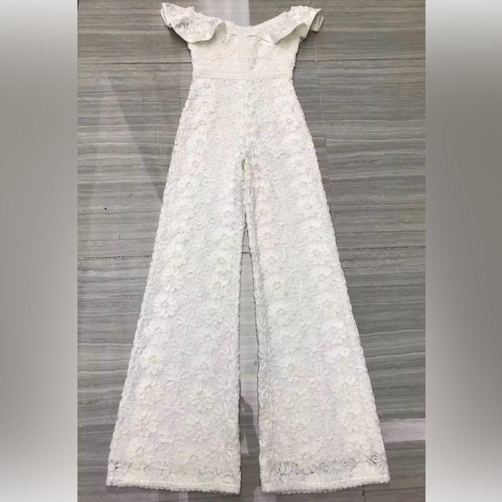 Alexis Cream Lace Jumpsuit - Picture 4 of 10